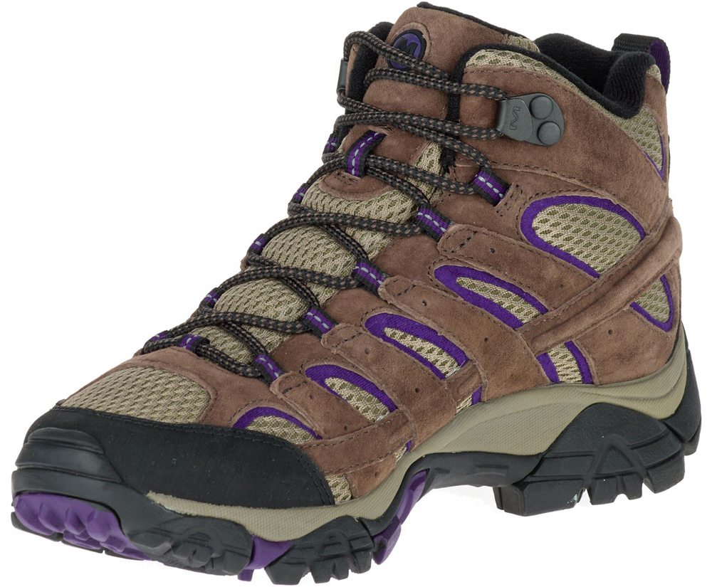 Kozaki Merrell Damskie Brązowe - Moab 2 Mid Ventilator - 917248-KZN